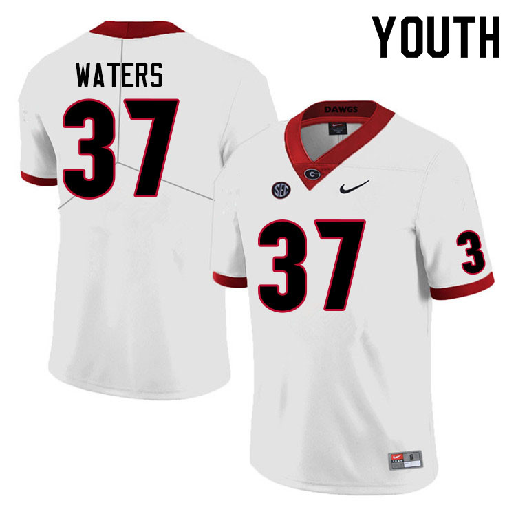 Youth #37 Woody Waters Georgia Bulldogs College Football Jerseys Sale-White Anniversary